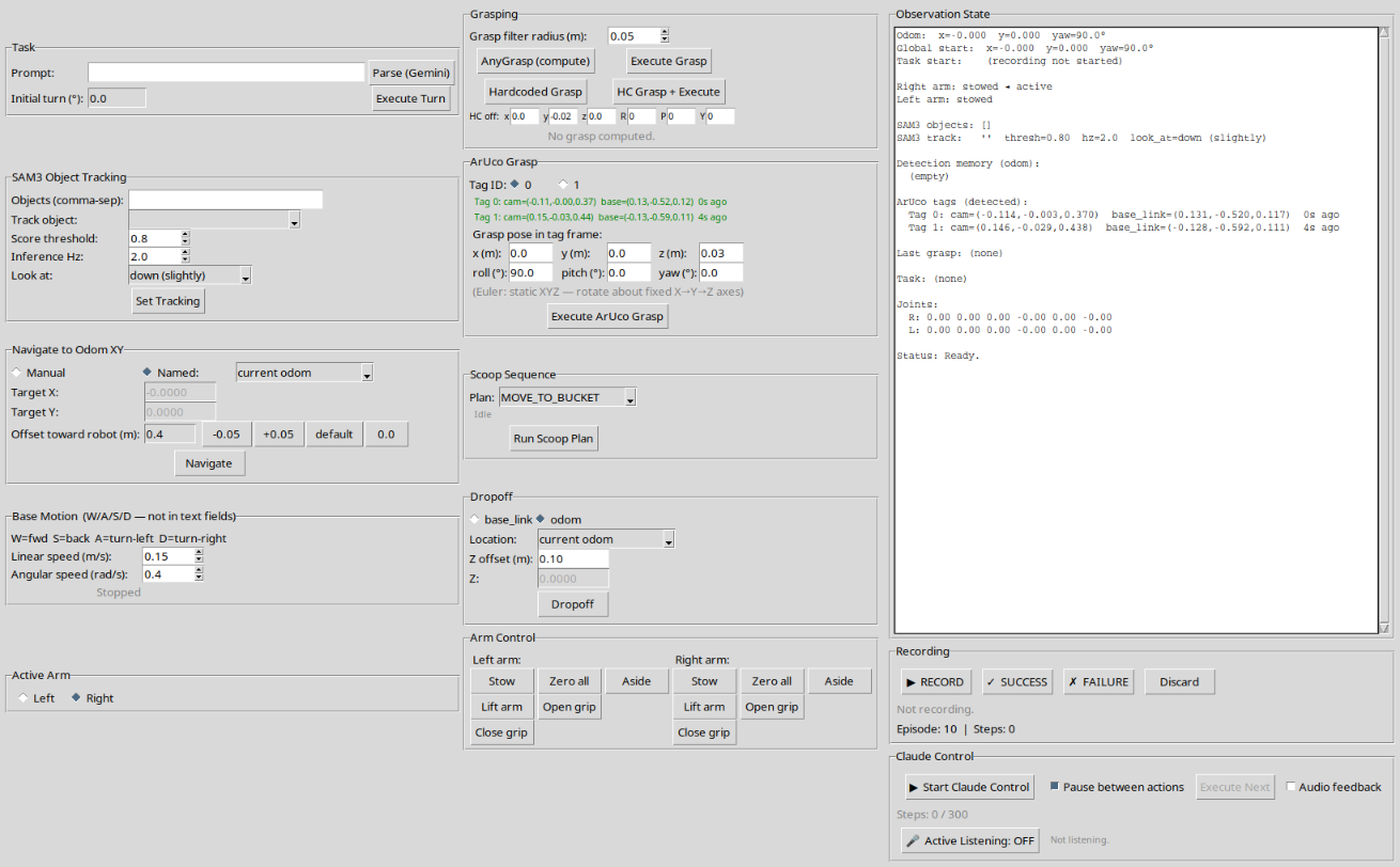 Custom GUI for debugging